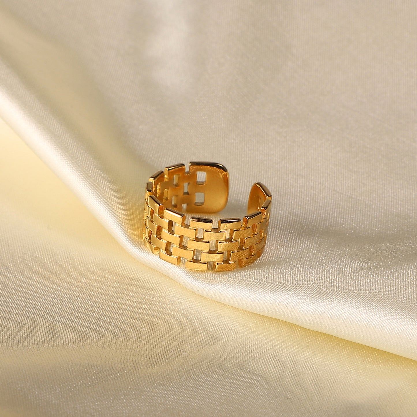 Vergoldeter Watch Band Ring